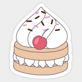 Mini Cake with Cream Sticker